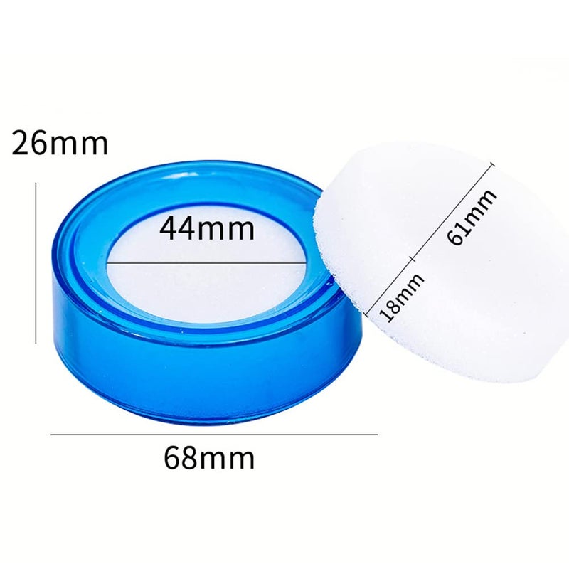 Luzen 6Pcs Round Finger Wet Sponge with Plastic Case Bank Finance Department Office Supplies Fingertip Wet Tool for Counting Cash Money Papers Bills Documents, Random Color - Image 3